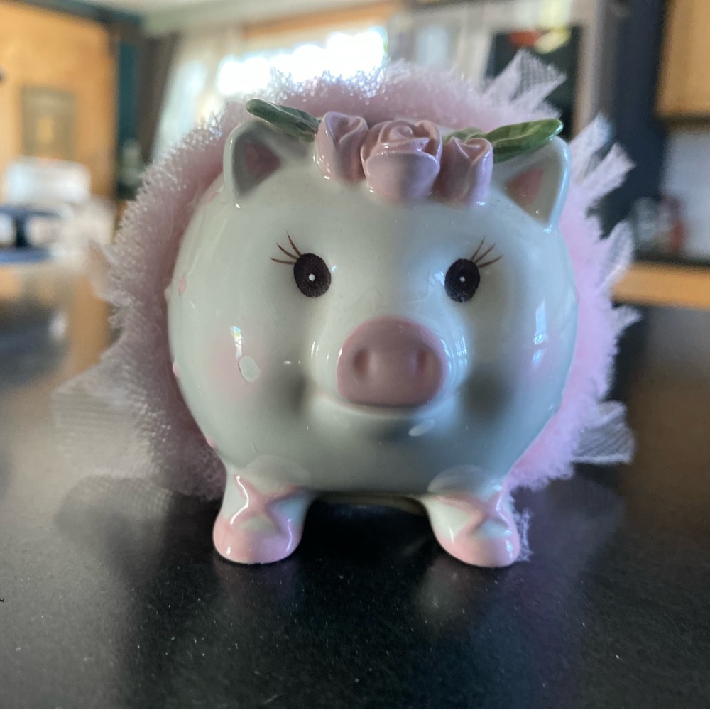 Adorable mini ballerina piggy bank